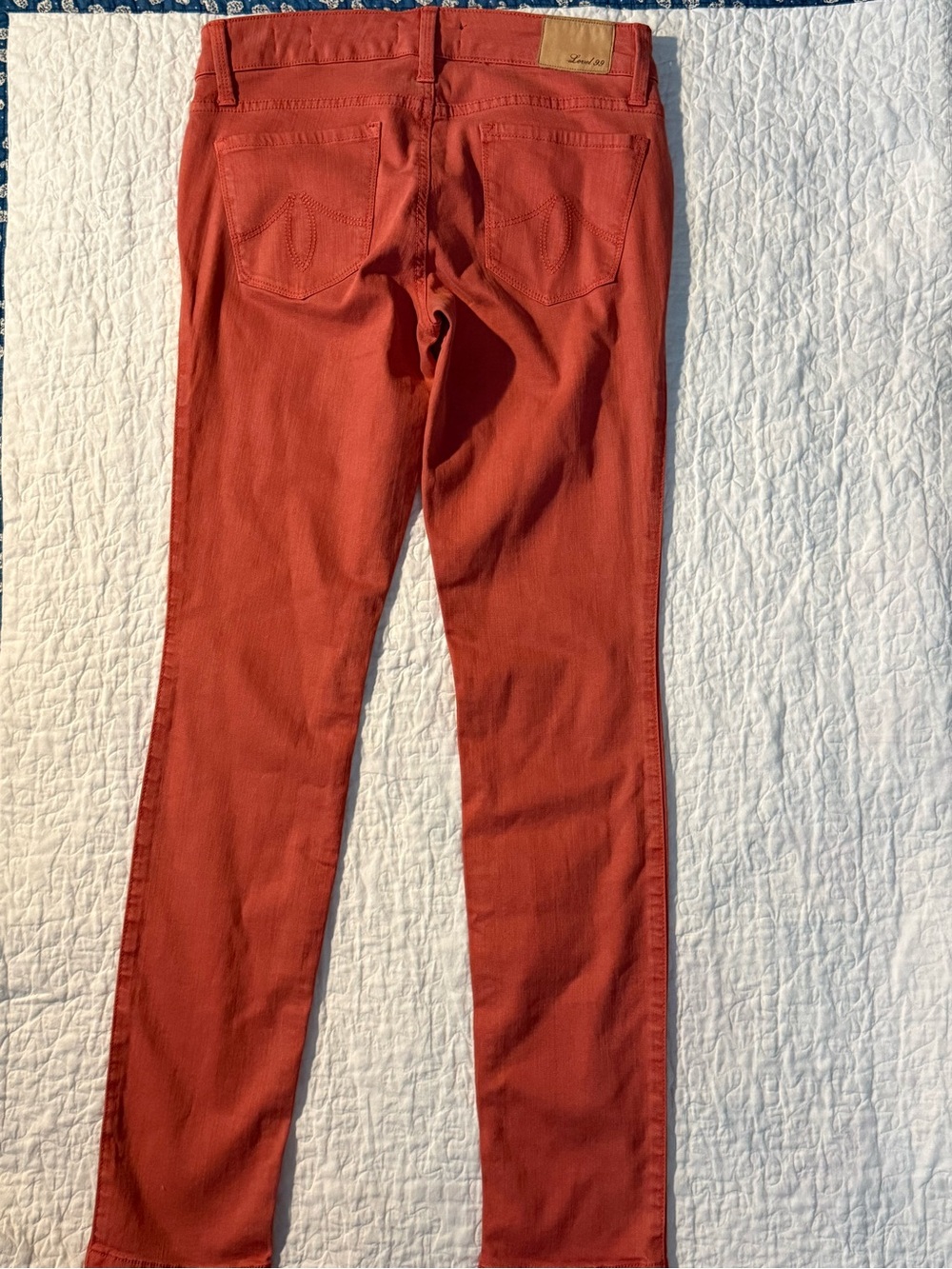 Level 99 High-Rise Skinny Jeans in Rust - Picture 3 of 6